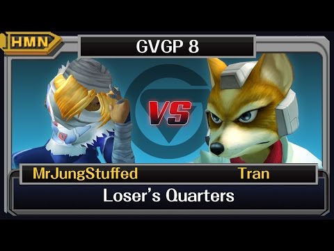GVGP 8 Melee Losers Quarters - MrJungStuffed (Sheik/Samus) vs. Tran (Fox)