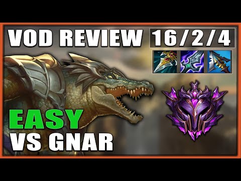 Renekton vs Gnar - 16/2/4 - Vod Review Commentary #2