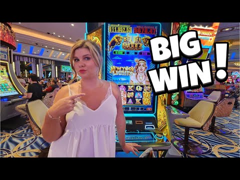 I WON BIG on the New Bull Blitz Slot Machines in Las Vegas!! - YouTube