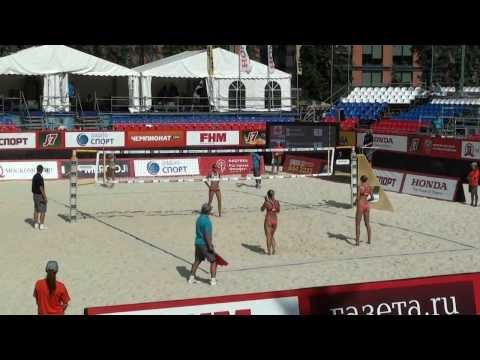 Beach volleyball Moscow Grand Slam 2013. 23.08.2013. Rudykh - Makroguzova vs. Pavan - Bansley