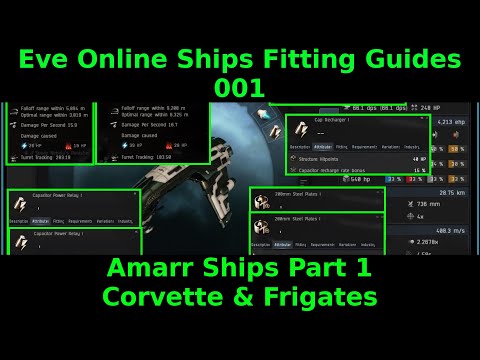 Eve Online Ship Fitting Guides 001 - Amarr Corvette and Frigates