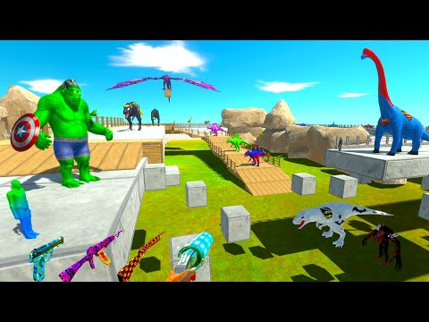 FPS PERSPECTIVE + HULK GORO RESCUE MISSION IN DINOSAURS WORLD - ARBS