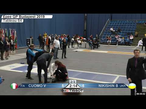 2019 112 T64 01 M E Individual Budapest HUN GP BLUE NIKISHIN UKR vs CUOMO ITA