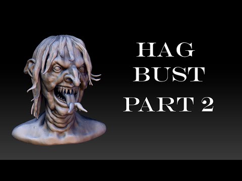 A Hag bust sculpt part 2 | Speedsculpt in Zbrush bust2