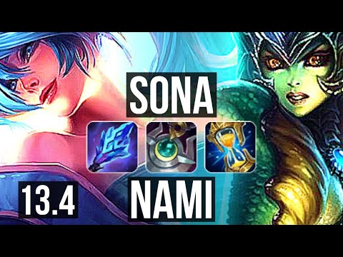 SONA & Lucian vs NAMI & Qiyana (SUP) | 1/1/19, 1300+ games, 1.5M mastery | EUW Challenger | 13.4