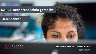 KARLA-Recherche leicht gemacht: Zugriff auf die Datenbank Beck-Online
