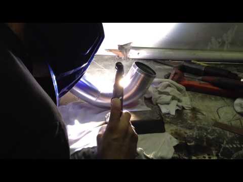 Aluminum intercooler pipe fabrication