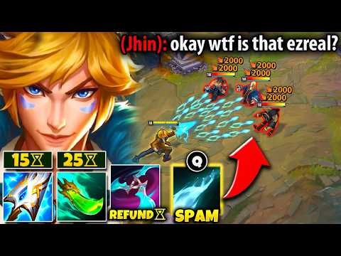 Ezreal but my Q has a 0 second cooldown and it looks like I'm hacking