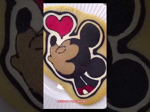 Shorts - Mickey Mouse Pancakes - Pancake Art By Rainbow Pancake Art