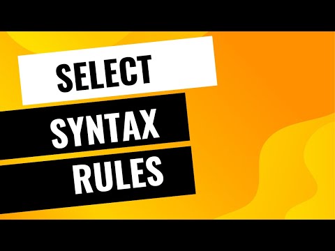Sql Select Statement Syntax Rules Oracle Sql Fundamentals