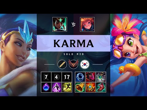 Karma Mid vs Zoe - KR Grandmaster Patch 25.13