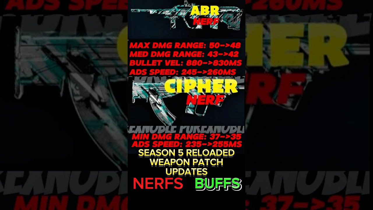 S5.5 WEAPON REBALANCE CHANGES!