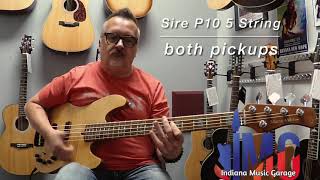 Video thumbnail for Used Sire P10 5 String w/Al Bridge upgrade by Indiana Music Garage