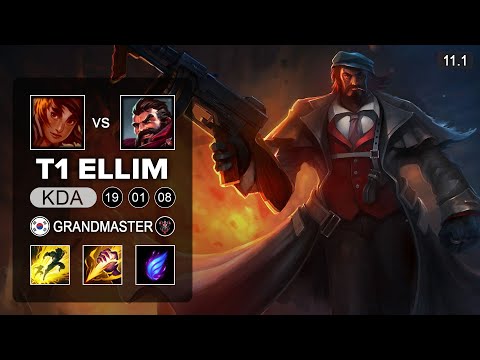 T1 Ellim vs Pyosik - Graves Jungle vs Taliyah - KR Grandmaster patch 11.1