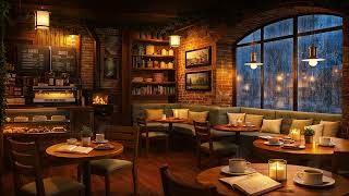 Rainy Coffee Shop | Soothing Jazz Music to Melt Away Stress