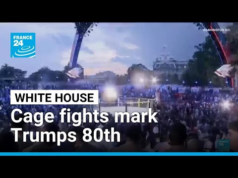 'We're all about America': Trump's birthday marked with cage fighting on the White House lawn