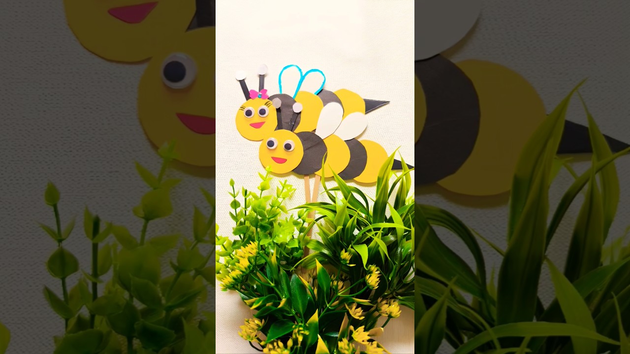 How to Make Cute Paper Bee Craft!