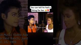 MICHAEL JACKSON AND WHITNEY HOUSTON MEET AND MJ CANT STOP LOOKING 😯