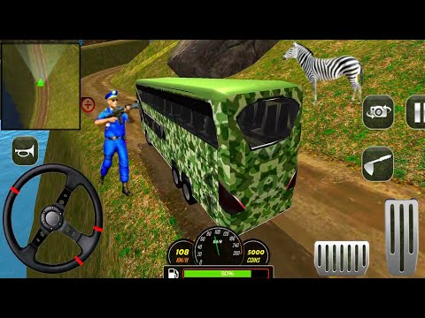 Army Bus Driving Fun – Military Coach Transporter #1 | Army Bus Driver 2021 : Real Military Bus Game