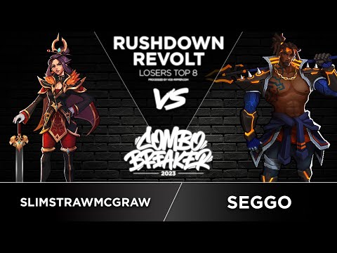 SlimStrawMcGraw (Zhurong) vs Seggo (Seth) - Rushdown Revolt Losers Top 8 - COMBO BREAKER 2023