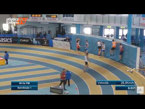 CESCA MANOJLOVIC 60 Hs Promesse Uomini   Semifinale 1   Campionati Italiani Indoor 2018