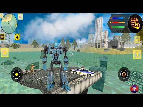 Robot Shark 2 by Naxeex - I found a Broken Bridge in Robot City #3 - Android Gameplay