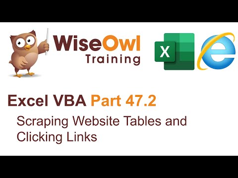 Excel VBA Introduction Part 47.2 - Scraping Website Tables and Clicking Links