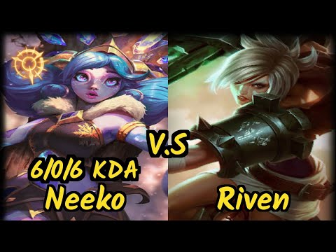 GOG SmittyJ (NEEKO) vs RIVEN - 6/0/6 KDA TOP GAMEPLAY - EUW Ranked DIAMOND