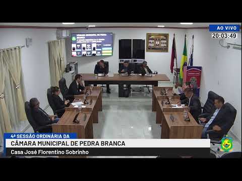 4ª SESSÃO ORDINÁRIA DA CÂMARA MUNICIPAL DE PEDRA BRANCA 11/03/2026