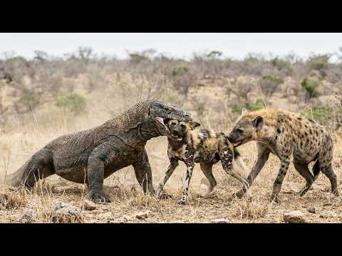 Komodo Dragon vs. Hyena vs. Wild Dog: The Ultimate Predator Battle