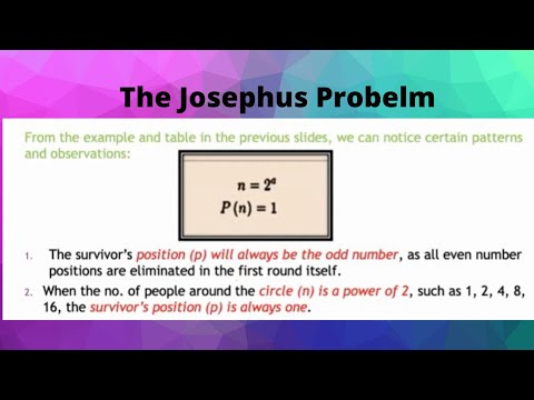 Math is Fun! - Video 3 - The Josephus Problem - Explanation & Examples