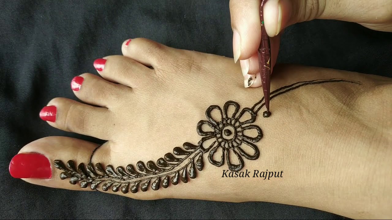 Easy Leg Mehndi Design For Beginners By Kasak Rajput Videos