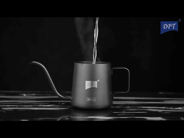 ابريق ترشيح القهوة المختصة ستانلس ستيل عالي الجودة 350 مل - تحكم دقيق في صب الماء، متين ومقاوم للصدأ، سهل التنظيف والاستخدام اليومي،ضمان سنتان