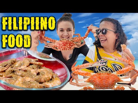 FILIPINO HOME COOKED MEAL! | FILIPINA shows me how to eat it!!