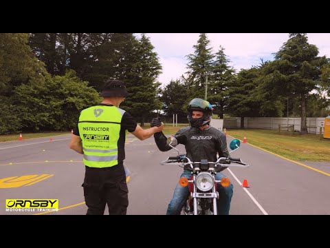 Basic Handling Skills Test NZ Demonstration by Ornsby Motorcycle Training