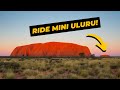 Ride Your Bike On A BIG RED ROCK