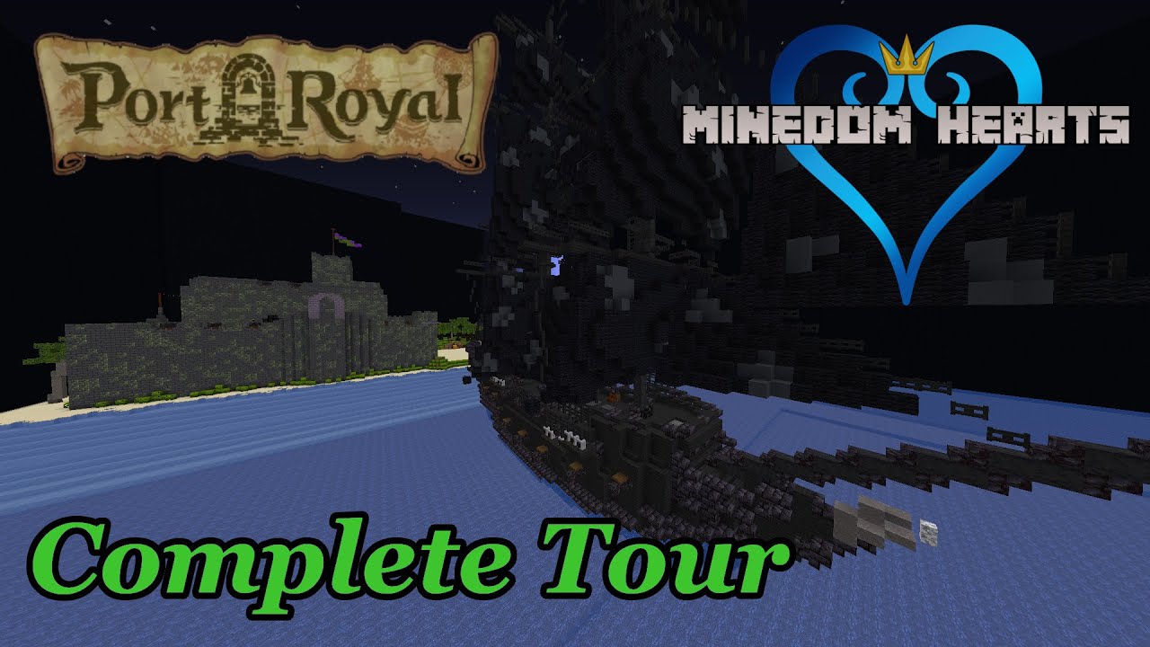 Minecraft Kingdom Hearts PORT ROYAL Tour/Showcase (Minedom Hearts Adventure Map) - YouTube