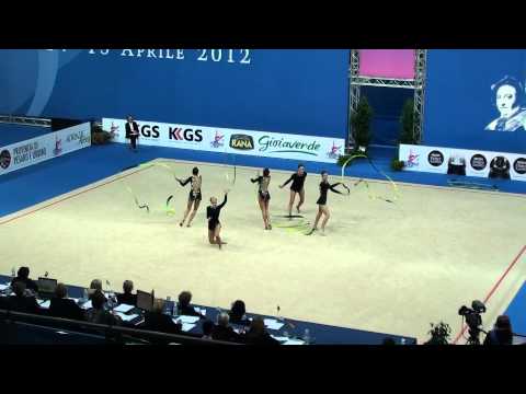 Team Azerbaijan 3 ribbons and 2 hoops - WC Pesaro 2012