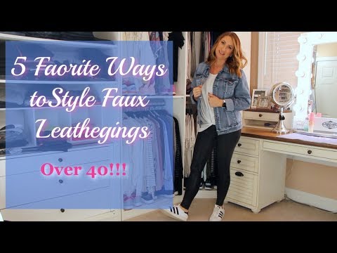 5 Favorite Ways to Style Faux Leather Leggings | Over 40 | Style and Confidence | LisaSz09 Fall 2018