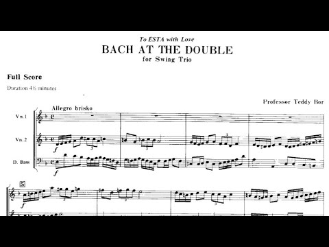 Teddy Bor - "Bach at the Double" for 2 Violins and Double Bass