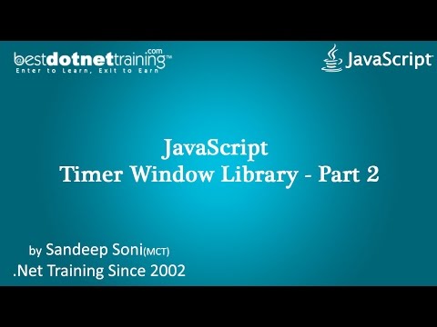 JavaScript Timer Window Library Part 2 JS Tutorial for Beginners