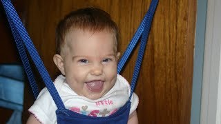 Babies jumping jolly jumper and laughing | Cute Baby Video | Funny Compilation