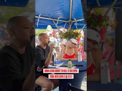 The goat 🐐 Anna Leigh Waters on ESPN2! 🙌 Live interview with Christine Williamson! 🎤 @espn #mlp