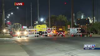 Finfeather Road closed as crews work on train derailment