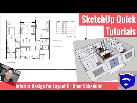 Creating a Door Schedule in SketchUp 2018 and Layout! - Interior Design Modeling for Layout #6