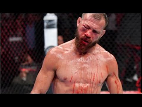 A UFC fighter's eye swelled shut so badly after he tried to blow his nose that they had to stop t...