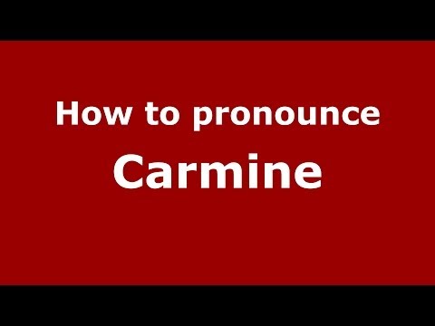 How to pronounce Carmine (Italian/Italy) - PronounceNames.com