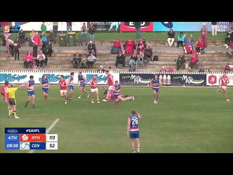 Round 14 SANFL Snapshot - North's Cameron Craig takes a hanger