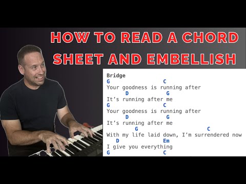 Learn To Play Piano | How To Read A Chord Sheet | Spice Up Chords | Goodness Of God | Easy Lesson