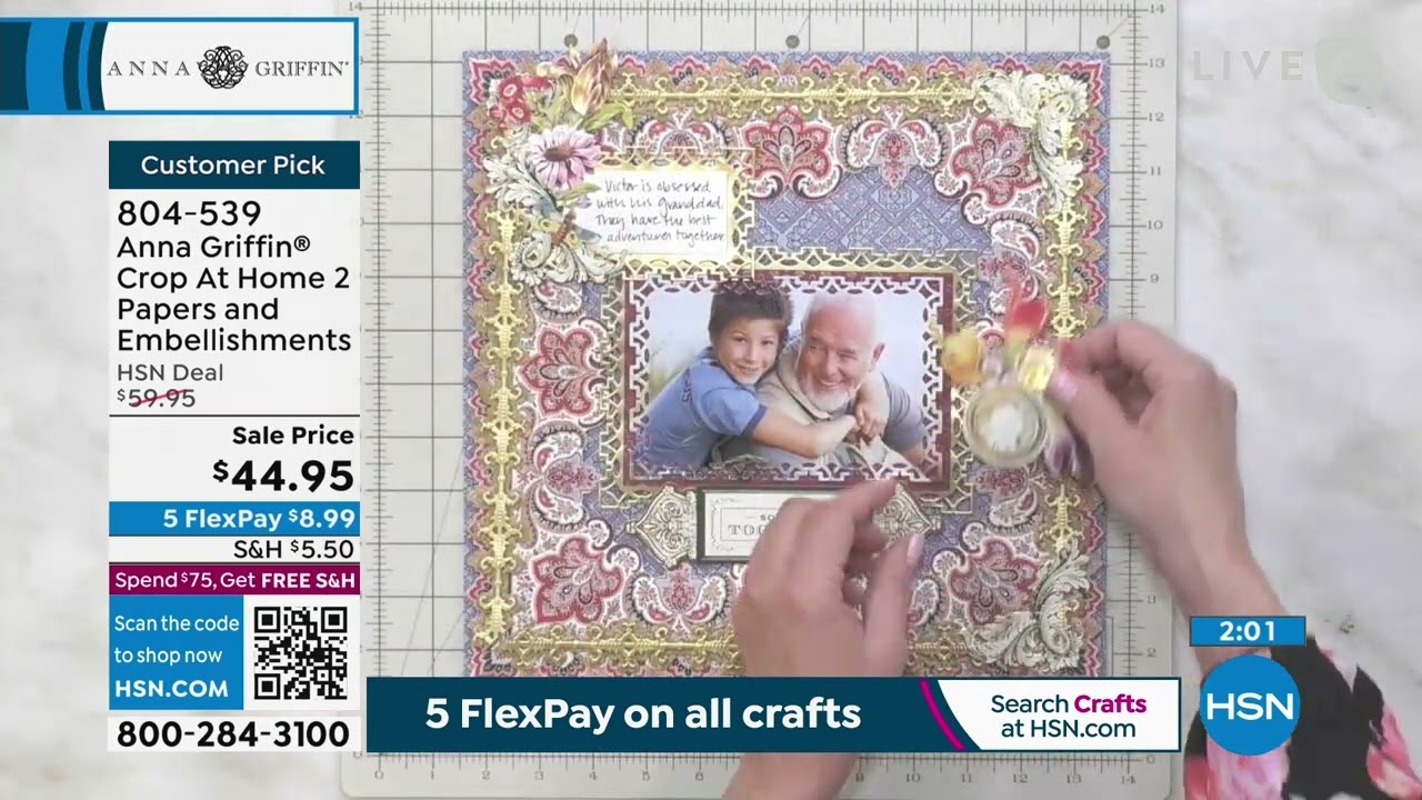 Anna Griffin Crop At Home 2 Papers and Embellishments